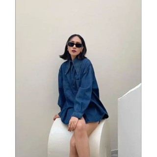 🔸️ส่งต่อ🔸️PINA COLADA DENIM SHIRT เชิ๊ตยีนส์ปกคอเเหลม🧥 ||Hyde.stuffs