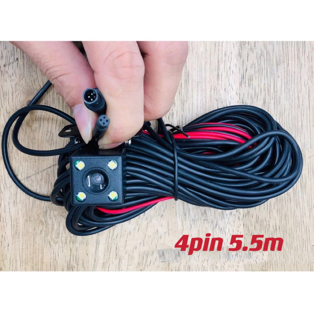 กล้องมองหลัง 4 Pin 5 Pin  กล้องหลังบันทึก กล้องถอย ยาว 5 เมตร 5 พิน พร้อมไฟ LED 4 ดวง ราคา ถูกที่สุด ดีลบีเคเค แกลเลอรีภาพที่ 5