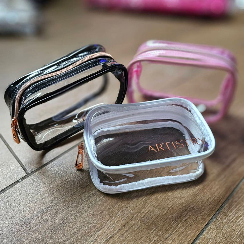 กระเป๋าเครื่องสำอาง Artistry by Amway สีใส พลาสติกหนา เกรดพรีเมี่ยม มี 2 ขนาด