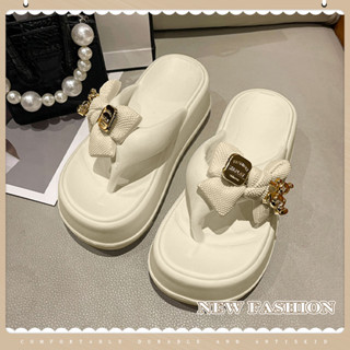 LxShop  รองเท้าแตะทรงสูง ดีไซน์หูหนีบสุดปังเสริมความสูงด้วยค…