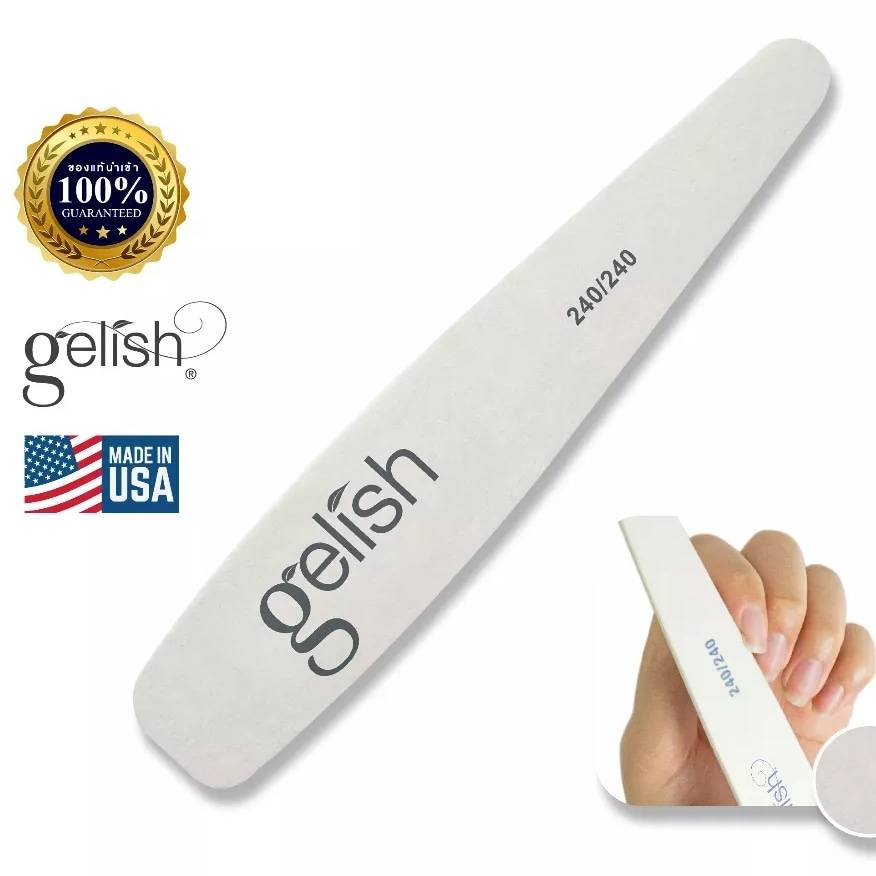 ตะไบบาง Gelish 240/240 Wooden File ตะไบทรงเล็บ 🇺🇸ของแท้นำเข้า🇺🇲USA. พร้อมส่ง