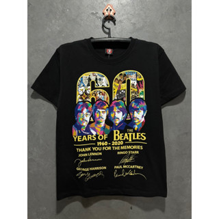 เสื้อยืดBeatlesรุ้ง ป้ายRockYeah ผ้าคอตตอน 100