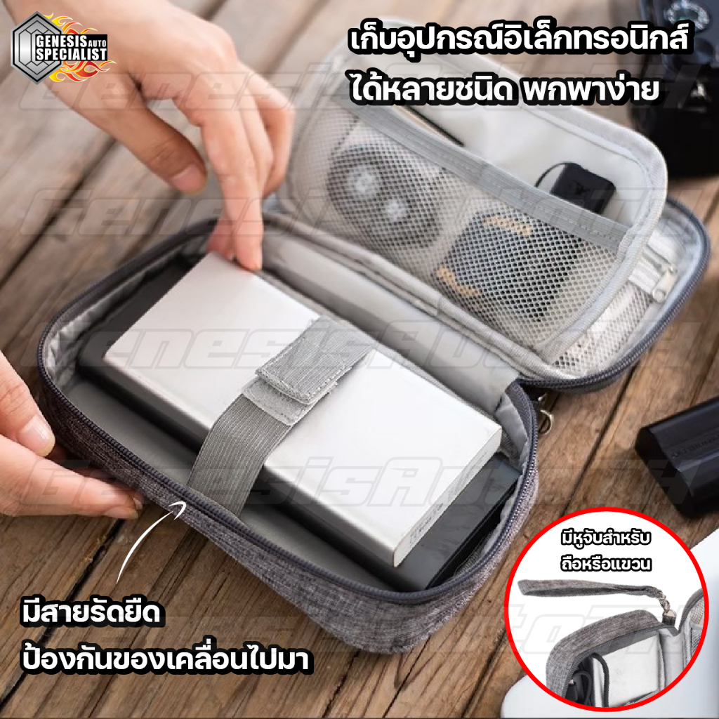 กระเป๋าจัดเก็บหูฟัง สายชาร์จ เพาเวอร์แบงค์ อุปกรณ์เดินทาง อเนกประสงค์ แบบพกพา กันน้ำ กระเป๋าจัดระเบียบ ส่งจากไทย