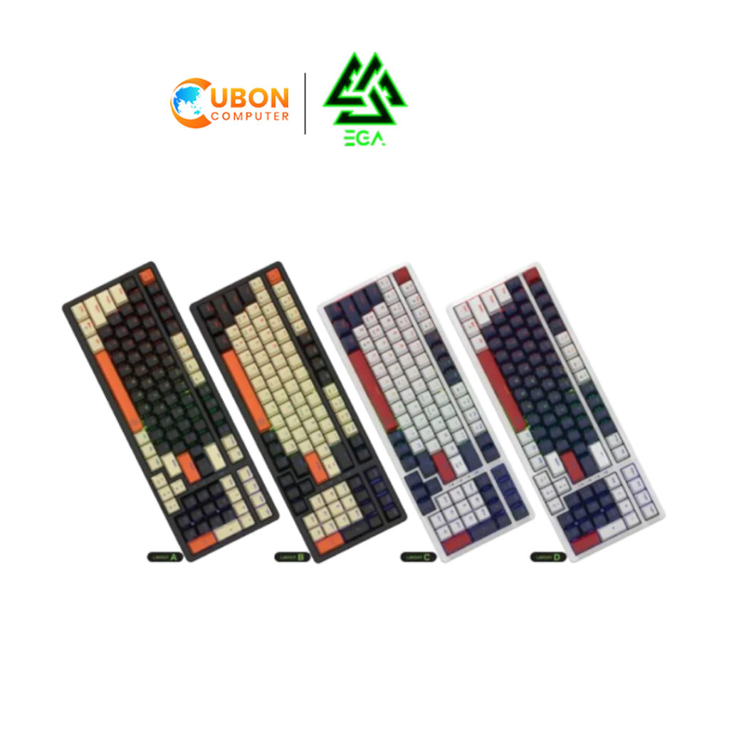 KEYBOARD คีย์บอร์ด EGA TYPE CMK1 (BLUE/RED SWITCH) รับประกัน 2 ปี