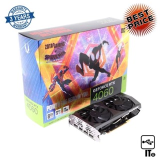 VGA ZOTAC GEFORCE RTX 4060 GAMING SPIDERMAN OC - 8GB GDDR6 [ZT-D40600P-10SMP] ประกัน 3Y