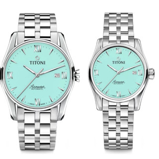 (ประกันศูนย์ไทย 2 ปี) TITONI Automatic AIRMASTER (Tiffany Blue)