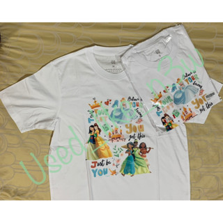 🚚พร้อมส่ง🚚 GQ x Disney Smart T-shirt Princess Collection เสื้อยืดคอกลม ลายเจ้าหญิงดิสนีย์