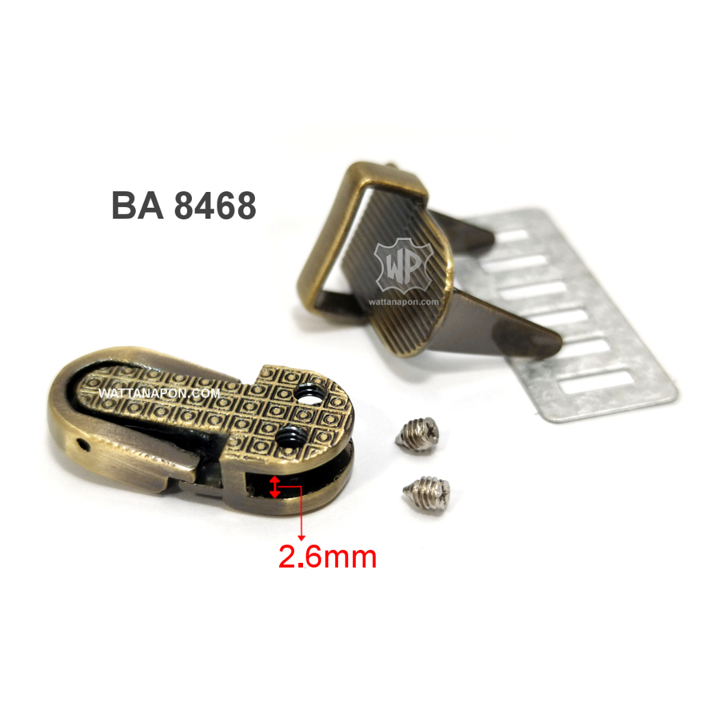BA 8468 ตัวล็อคฝากระเป๋า แบบเสียบ Metal Handbag/Purse Lock Snap Buckle