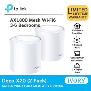 TP-Link Deco X20 (AX1800 tp link Mesh WiFi 6) 1 กล่องมี 2 เครื่อง/ivoryit