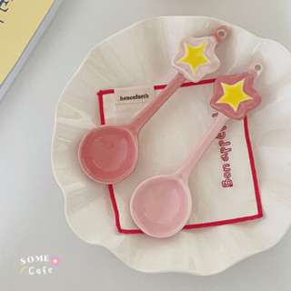 [พร้อมส่ง] ⭐️ Star spoon ceramic ช้อนเซรามิค ช้อนน่ารัก