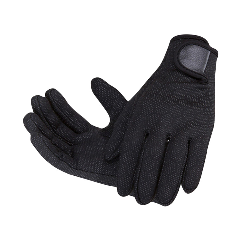 ถุงมือดำน้ำ Simple Scuba Gloves สีดำไม่มีลาย Neoprene 1.5 mm กันแดด กันหนาว ป้องกันกาดบาดจากของมีคม พร้อมส่ง