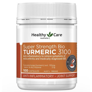 Healthy Care Super Strength Bio Turmeric 3100mg 100 Capsules NEW