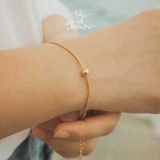 She with Cheewa | silver925 | ball bracelet สร้อยข้อมือเงินแท้ มินิมอล พร้อมจี้บอล