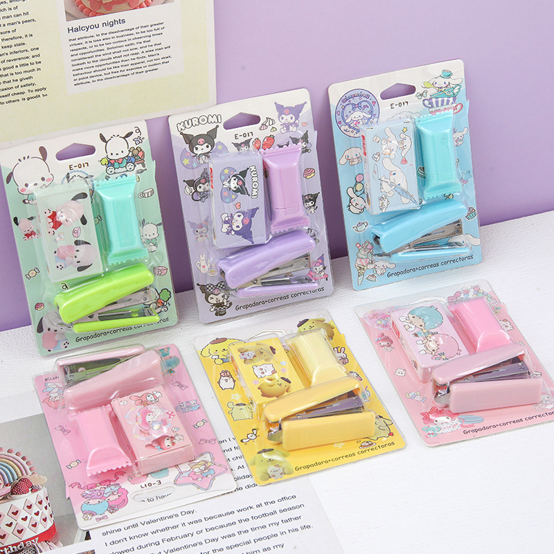 [พร้อมส่ง]แม็ก แม็กเย็บกระดาษ แม็กแถมไส้ เครื่องเขียน สำนักงาน ที่เย็บกระดาษ แม็กเล็ก แม็กจิ๋ว แม็กพกพา
