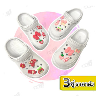 🔥Best Buy 3คู่ ราคาส่ง✨รองเท้าหัวโต รุ่น D3023/D3025 แถมตัวติดเซตน่ารัก🍧 สินค้าพร้อมส่ง