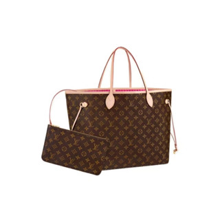 หลุยส์วิตตอง กระเป๋า Tote Louis Vuitton classic/พร้อมกระเป๋าใส่เหรียญ /ใหญ่/กระเป๋ามัมมี่/สไตล์ผู้หญิง