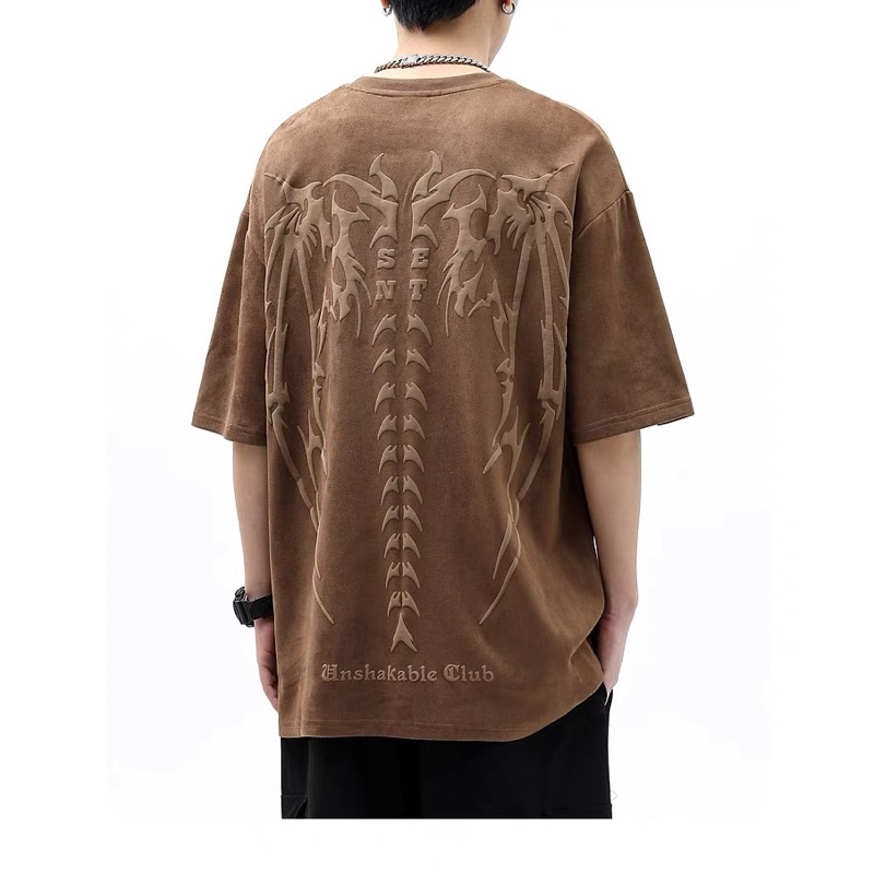 Spenzer.street | Unshake club tee โอเวอร์ไซส์ เสื้อผ้าสตรีท เกาหลี y2k แฟชั่น ผ้ากีฬา ทราวิส 2pac ฮิต 2023 มาใหม่