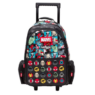 Smiggle Trolley Backpack With Light Up Wheels กระเป๋าล้อลากสมิกเกอร์  ลาย ล้อลาก-Marvel ขนาด 18” พร้อมส่งในไทย