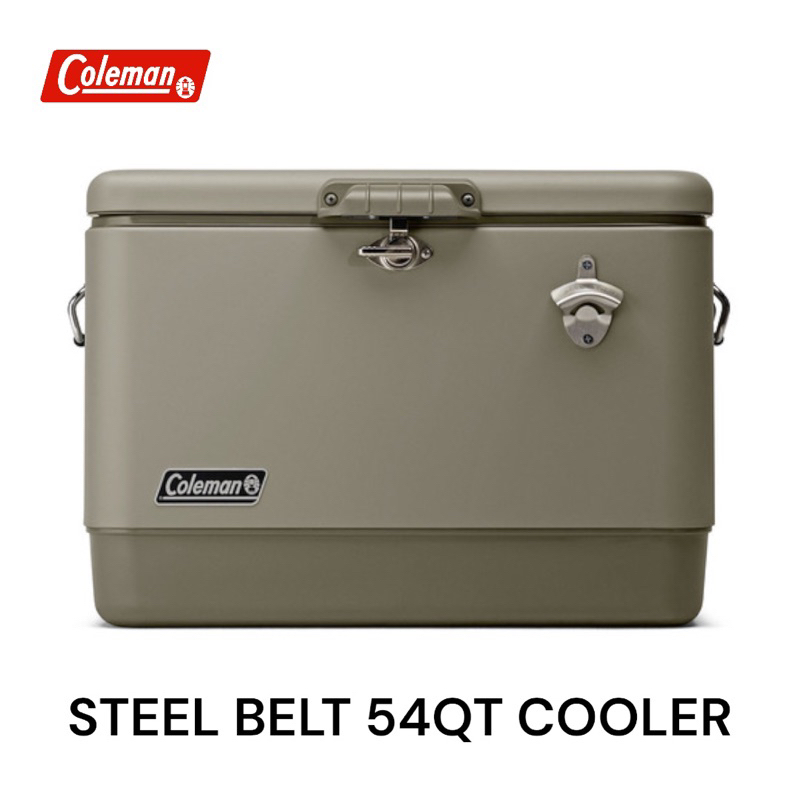 Coleman JP Stainless Steel Belt 54Qt  Cooler กระติกน้ำแข็ง แสตนเลส (พร้อมส่ง)