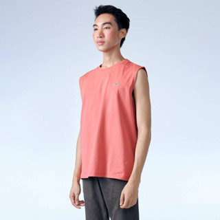 ASTRO DUST RED CUSTOM FIT CREW NECK SLEEVELESS T-SHIRT เสื้อยืดคอกลมแขนกุดสีเเดง ASTRO DUST RED ทรงคัสตอมฟิต