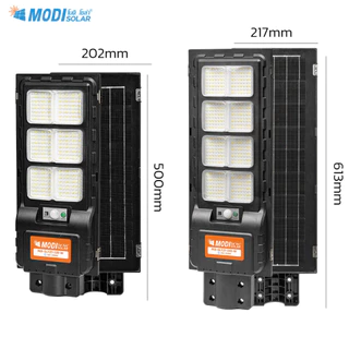 MODI โคมไฟถนนโซล่าเซลล์ 30W50W80W120W240W แสงขาว/เหลือง daylight สว่างค้าง โคมไฟพลังงานแสงอาทิตย์