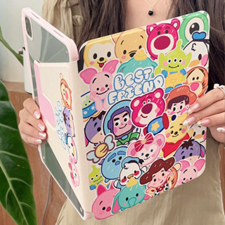 เคสiPadหมุน 360° Air5 Gen9 gen8 10.2 ดิสนีย์ ช่องใส่ปากกาขวา Acrylic เคส ipad Pro 11 2022 2021 Gen7 gen10 air5 mini6 8.3