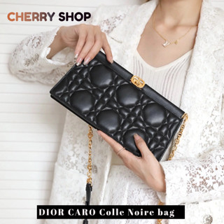 🍒ดิออร์ DIOR CARO Colle Noire BAG🍒 กระเป๋าโซ่/กระเป๋าสะพายไหล่สตรี