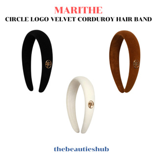 พร้อมส่ง ที่คาดผม Marithe Francois Girbaud - CIRCLE LOGO VELVET CORDUROY HAIR BAND