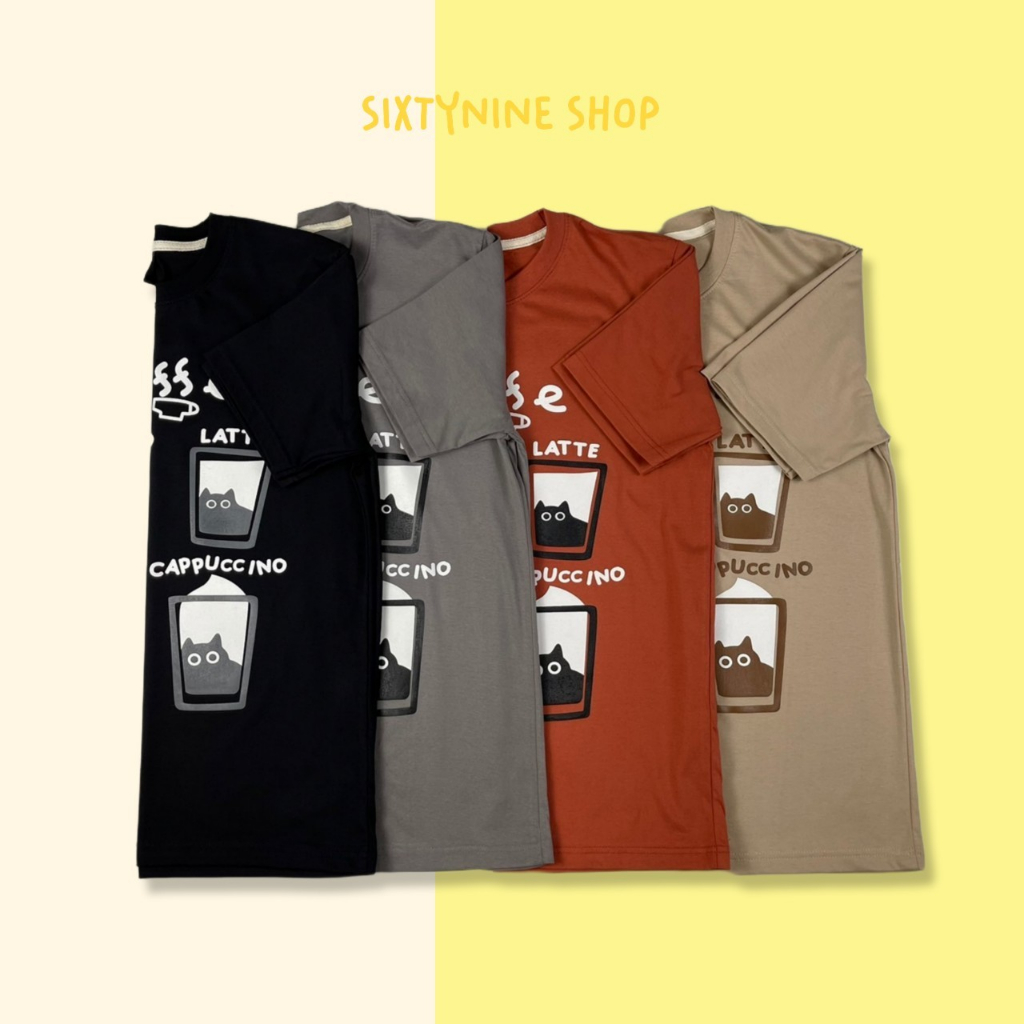 พร้อมส่ง เสื้อยืดพิมพ์ลาย " Coffee "