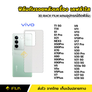 ฟิล์มกันรอย ฟิล์มหลัง เคฟล่า สำหรับ VIVO T1X T1 X70Pro X80 Pro X90Pro V19 V20 SE V20Pro V21 V23 V23e V25 V25Pro V27 V29