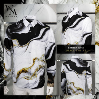 เสื้อเชิ้ตแขนยาวลายหินอ่อน : Black Empire  Marble Shirt (Long-sleeved)