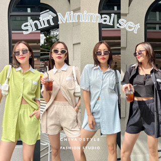 -𝐂𝐡𝐢𝐯𝐚- พร้อมส่ง‼️ Shirt minimal set | เซ็ตมินิมอลเชิ้ตแขนสั้น