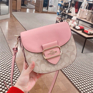 กระเป๋า Coach Morgan Saddle Bag In Signature Canvas CF410 ของแท้ 100%