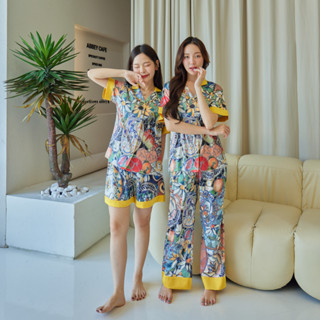 ชุดนอน Muslin pajamas [ โค้ด MUSSEP130 ลด 130 ฿]Silk Satin ( รุ่น N1223,T1223 )