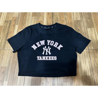 MLB Crop Short Sleeve T-Shirt New York Yankees