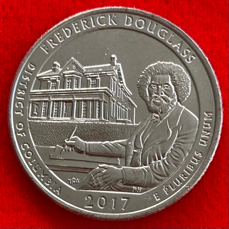🇺🇸 เหรียญสหรัฐอเมริกา​​ USA​​ Quarter Dollar 0.25 USD ปี 2017 Frederick Douglass เหรียญต่างประเทศ