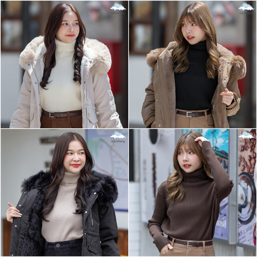 [ Aricia Turtleneck Sweater ] 6 สี I เสื้อคอเต่า สเวตเตอร์ เสื้อไหมพรม ผ้าหนา นุ่ม กันหนาว ทรงโอเวอร์ไซส์
