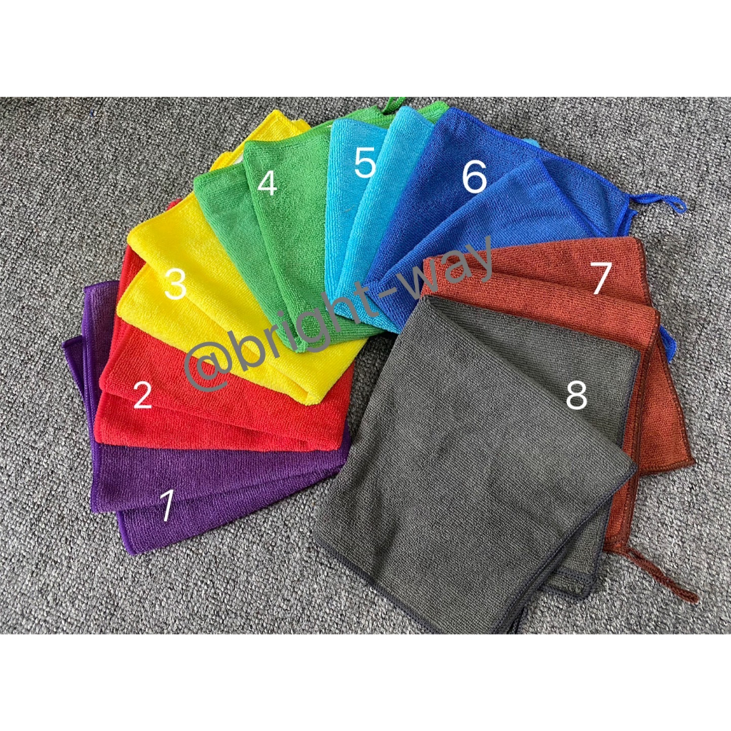 BWT ผ้าเช็ดกระจก(ส่งจากกรุงเทพๆ) ผ้าเช็ดอเนกประสงค์ ผ้าไมโครไฟเบอร์ 40*40cm หนา นุ่มผ้าเช็ดรถผ้าเช็ดอเนกประสงค์ซับน้ำไว