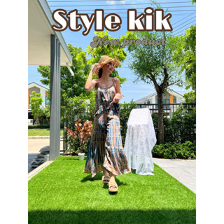 Style kik | So sweet set tie dye ชุดเซทเสื้อสายเดี่ยว-กางเกงผ่าข้าง ชุดผ้ามัดย้อม ชุดไปเที่ยวทะเล ชุดสวยใส่สบาย