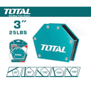 Total แม่เหล็กจับมุม งานเชื่อม 3 นิ้ว TAMWH25036 แม่เหล็กจับฉาก แม่เหล็กงานเชื่อม  ( Magnetic Welder ) เหล็กช่างเชื่อม
