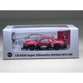 LB- ER34 Super Silhouette Nissan Skyline Scale 1:64 ยี่ห้อ CM Model