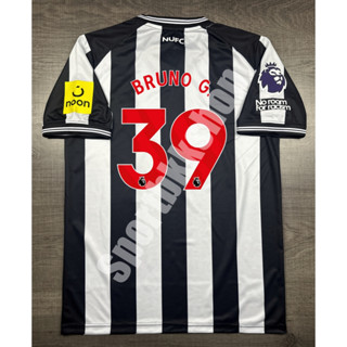 เสื้อฟุตบอล Newcastle Home นิวคาสเซิล เหย้า 2023/24 พร้อมเบอร์ชื่อ 39 BRUNO G. และอาร์มพรีเมียร์ลีค NO ROOM