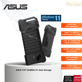 ASUS TUF Gaming A1 USB-C 3.2 Gen 2x1 SSD enclosure, dual M.2 NVMe PCIe and SATA interfaces