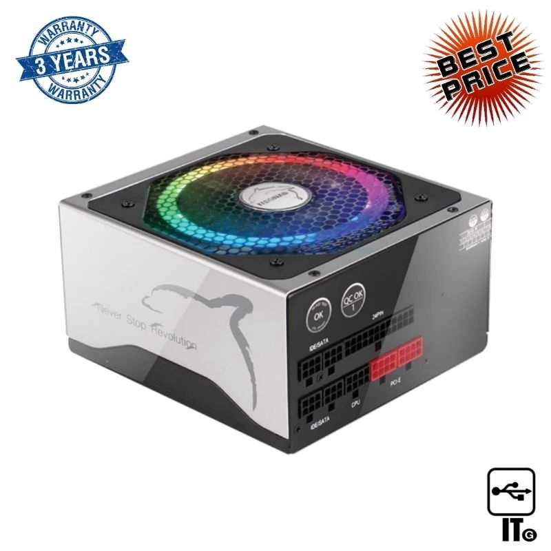 POWER SUPPLY (80+ BRONZE) 600W ITSONAS AURORA ARGB ประกัน 3Y พาวเวอร์ซัพพลาย อุปกรณ์จ่ายไฟ