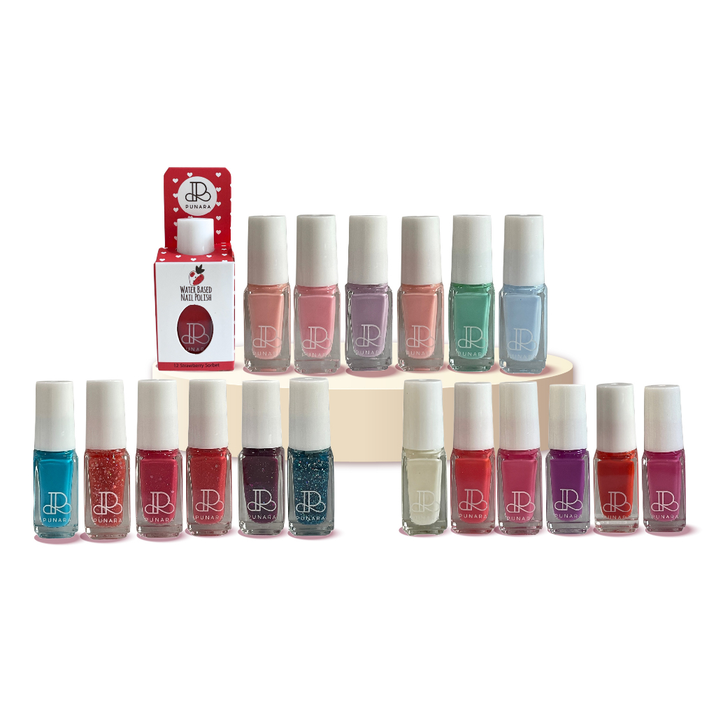 PUNARA [กดซื้อ 5 ชิ้น ลด 445 อัตโนมัติ] ยาทาเล็บมินิสูตรน้ำลอกออกได้ ไม่ละลายในปาก สีทาเล็บปลอดสารอันตราย