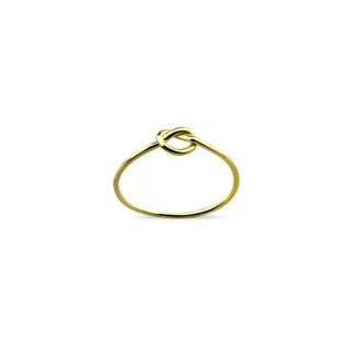 Gold-plated silver love knot ring/แหวนปมรักเงินเคลือบทอง