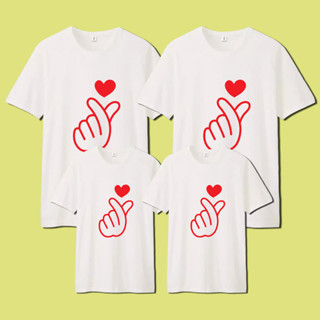 เสื้อทีมใส่เป็นครอบครัว Mini Heart โทนขาวดำ