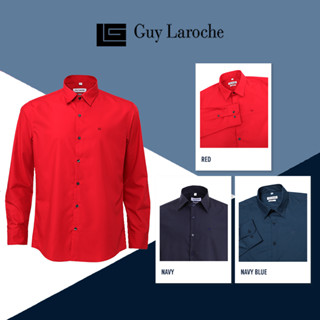 Guy Laroche เสื้อเชิ้ต(โมดาล์ว)สีพื้น ปักโลโก้  (BAB6200P2)