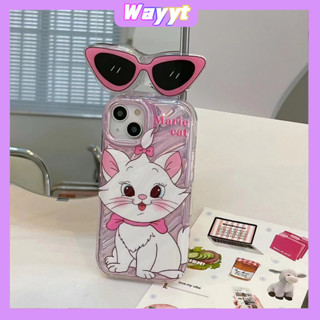 💖จัดส่ง24ชม💖iPhone 14 13 12 11 Pro Max เคส for เคสไอโฟน11 บางเบาพกพาง่าย แฟชั่น น่ารัก การ์ตูน แมรี่แมว กันกระแทก Case