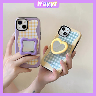 💖จัดส่ง24ชม💖iPhone 14 13 12 11 Pro Max เคส for เคสไอโฟน11 บางเบาพกพาง่าย น่ารัก แฟชั่น ลายสก๊อต พร้อมขาตั้ง 2-อิน-1 Case